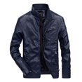 thumbnail image 1 of Mens Jacket Winter Mens Autumn And Winter Casual Baseball Uniform Leather Jacket Leather Jacket, 1 of 2