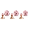 thumbnail image 1 of maskred Ample Space Satin Bonnet Comfortable And Exquisite Craft For Hair Care Large Black 3Set, 1 of 6