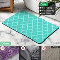 thumbnail image 4 of Modern Turquoise Bathroom Rug 20"x32" Non Slip Quick Dry Super Water Absorbent Green Bath Mat Washable Luxury Thin Bathroom Rugs Fit Under Door, 4 of 4