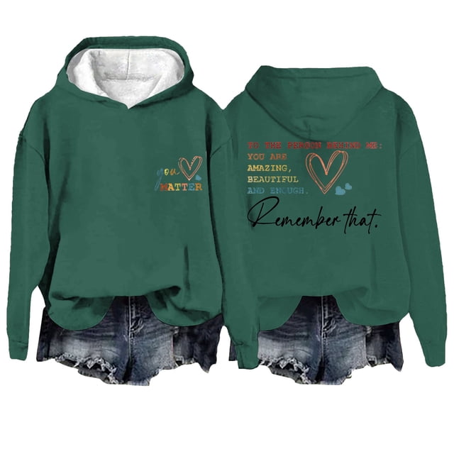 Chandail à Capuche Oversize pour Femmes avec Slogan Graphique, Manches Longues, Esthétique avec Poches