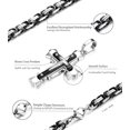 thumbnail image 2 of Collier Croix en Acier Inoxydable 5 mm pour Hommes Femmes, Chaîne Byzantine, Pendentif Croix, Collier Roche, 56-71 cm, 2 of 6