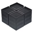 thumbnail image 1 of Unique Bargains 4.3Inch Furniture Risers Square Bed Lifters Adjustable Stackable Couch Riser, Black 4 Pack, 1 of 7