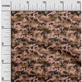 thumbnail image 2 of oneOone Georgette Viscose Rust Brown Fabric Abstract Sewing Material Print Fabric By The Yard 42 Inch Wide, 2 of 4