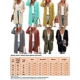 thumbnail image 2 of Avamo Cardigans pour Femmes, Chandails Ouverts à Manches Longues, Cardigan Mi-Long, Veste de Voyage, Vert Olive TP, 2 of 2