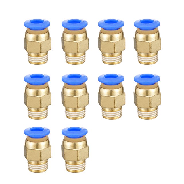 ZheElen 10 Pieces Home Threaded Interface Pneumatic Hose Connector Replacement Pipe Brass Connectors Attachment Hardware PC6-01