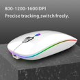 thumbnail image 3 of Wireless Bluetooth Mouse Rechargeable Silent Mouse Dual Mode (Bluetooth 5.1 + 2.4G) with Nano Receiver, 3 of 6