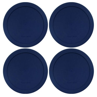 Lids For Pyrex And Anchor Round Glass Containers 2-Cups Blue-4 Pack