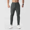thumbnail image 3 of Ceisia Men Solid Color Loose Casual Pants Elastic Waist Drawstring Sports Gift Work Trousers, 3 of 6