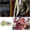 thumbnail image 5 of Unique Bargains 10pcs 24L Fabric Cloth Covered Button 15mm Round Metal Shank Sewing Buttons for Suits Dress Blouses, Light Green, 5 of 5