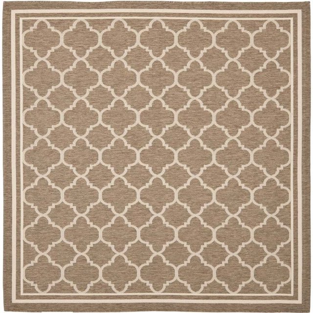 Safavieh Courtyard Brown Indoor Outdoor Rug - Square 5'3"
