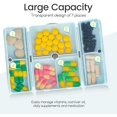 thumbnail image 2 of Pill Case Organizer Travel Pill Box with Label Daily Medicine Organizer Case Pocket Container Case Portable Pink Supplement Case Medicine Container Compact for for Vitamin, 2 of 7