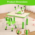 thumbnail image 4 of Kids Table and 4 Chair Set,Height Adjustable Toddler Arts & Crafts Table and Chair Set for Ages 2-10,Max 300lbs Kids Activity Art Table for Classroom Daycares,Home, 4 of 7