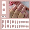 thumbnail image 2 of Fofosbeauty 24pcs Press on False Nails,Almond Fake Acrylic Nails, Sweet and Simple Solid Color Pink, 2 of 9