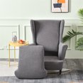 thumbnail image 3 of Transemion Refresh Look Of Wingback Chair Stylish And Practical Covers Made With Polyester Wing Chair Cover Beige, 3 of 6