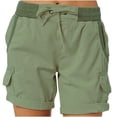 thumbnail image 1 of Timegard Cargo Shorts for Women High Waisted Drawstring Athletic Summer Hiking Outdoor Shorts with Pocket, 1 of 6