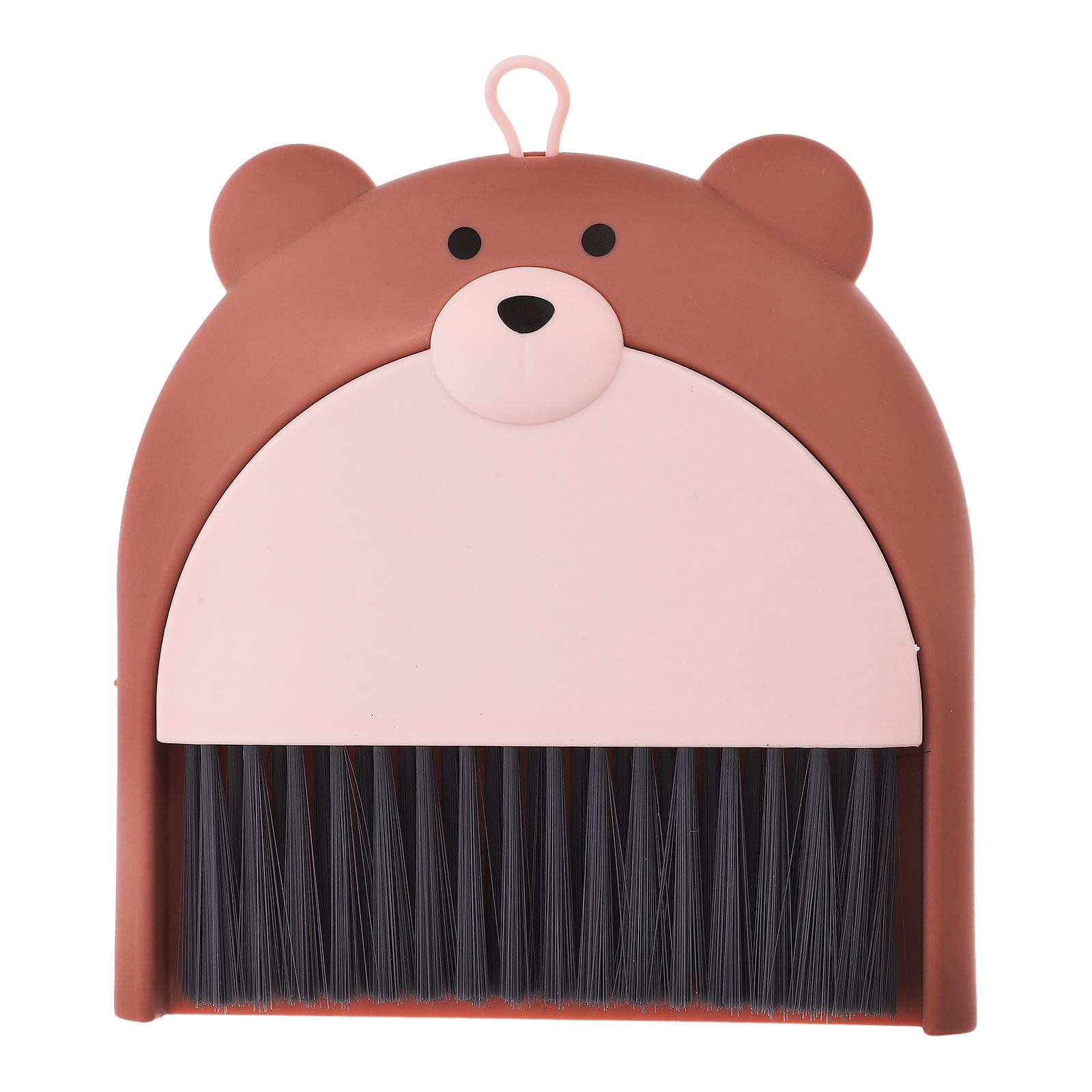 KAKOWELY tiny cleaning tools Small Broom And Dustpan Set Dust Pan And Brush Set Cute Bear Hand Mini Broom And Dustpan Set For Tabletop Keyboards Clean Pet Cages