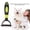 Yellow, variant on Deshedding Dog Brush, Dog Brush for Shedding Dog Rake Cat Brush Double Sided Undercoat Rake Comb for Detangling, Deshedding Pet Grooming Brush for Small, Medium Dogs and Cats