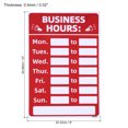 thumbnail image 2 of Unique Bargains Business Hour Sign PVC Self Adhesive Operation Hour Sticker Red 2 Pack, 2 of 5