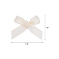 thumbnail image 2 of Unique Bargains 100Pcs Mini Ribbon Bow 1.8 inch Mini Fabric Satin Ribbon Flower Bows Beige, 2 of 7