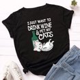 thumbnail image 1 of Hauts d'Été Grande Taille pour Femmes à Manches Courtes Femmes Été T-Shirt à Manches Courtes à Imprimé de Lettres Tunique Décontractée Hauts Blouse T-Shirt à Col en V Femmes en Liquidation, 1 of 3
