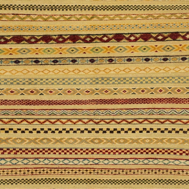 Ahgly Company Tapis d'Intérieur Carrés Abstraits Orange Tapis de Zone Abstraits, 5 Pieds Carré