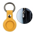 thumbnail image 3 of funtasica PU Leather Case Compatible with Airtags, Holder with Keychain Yellow, 3 of 9