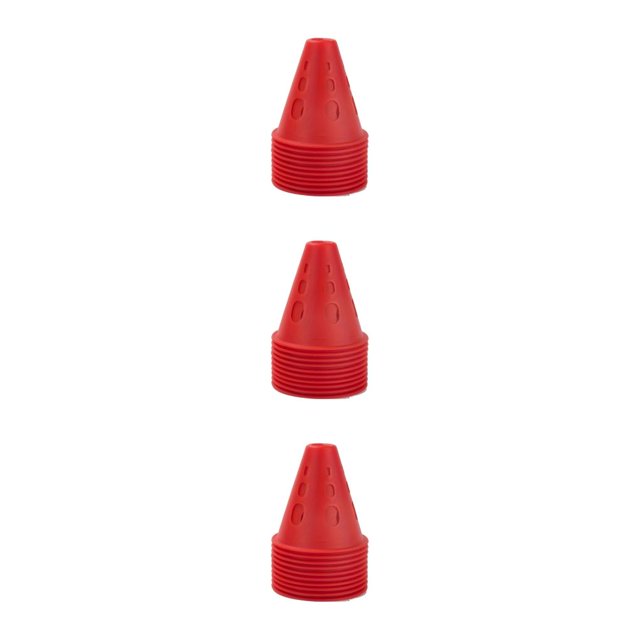 Transemion 10pcs/set Sturdy And Portable Hollow Windproof Roller Skating Pile For Versatile red 3Set
