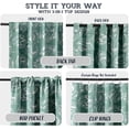 thumbnail image 3 of Vargottam 84 Inch Rod Pocket/Back Tab Cotton Curtains for Windows and Doors- Light Filtering Cotton- Light Filtering Drapes For Doors- Set of 2 Panels, 52"x84"- Hand Drawn Leaves Print (Green), 3 of 8