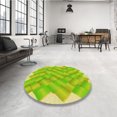thumbnail image 4 of Ahgly Company Machine Washable Indoor Round Transitional Pistachio Green Area Rugs, 7' Round, 4 of 7