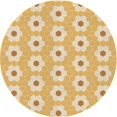thumbnail image 1 of Ahgly Company Machine Washable Indoor Round Transitional Yellow Area Rugs, 8' Round, 1 of 7
