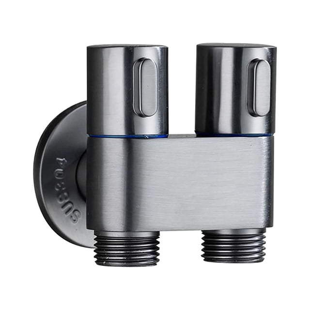 CEHVOM Robinet de Salle de Bain à Double Commande 1-Entrée-2-Sorties, Mini Douche à Double Commande 2023 la Plus Récente, Tuyau Extra Long, Trousse de Robinet de Salle de Bain Haute Pression pour Bidet et Douche, Offres de Liquidation