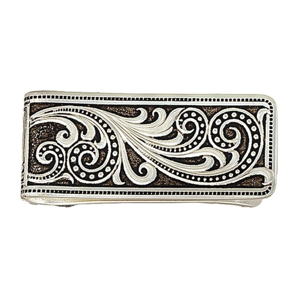 Montana Silversmiths Men's Western Lace Whisper Money Clip Silver One Size