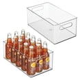 thumbnail image 1 of iDesign Bac de Réfrigérateur Empilable - Bac de Rangement de Cuisine pour Garde-Manger, Armoires Ou Réfrigérateur, Ensemble de 2, Transparent, 1 of 9