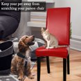 thumbnail image 4 of Unique Bargains 4PCS Artificial PU Leather Dining Chair Seat Cover Waterproof Oilproof Chair Slipcovers, 4 of 10