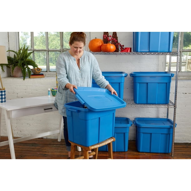 Rubbermaid 68.1 L (18 gal.) Roughneck® Tote- Blue - Walmart.ca