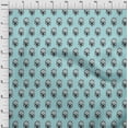 thumbnail image 4 of oneOone Velvet Turquoise Blue Fabric Block Sewing Material Print Fabric By The Yard 58 Inch Wide, 4 of 5