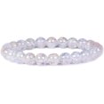 thumbnail image 1 of Bracelet Extensible en Perles Rondes de 8 mm en Quartz Naturel Clair Aqua Aura Craquelé 7 Pouces, 1 of 3