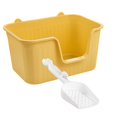 thumbnail image 2 of DOLITY Cat Litter Basin Bedpan Kitten Potty Toilet with Portable Open Xl Yellow, 2 of 9