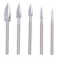thumbnail image 1 of 3 Flute Engraving Drill, Tricuspid Valve Design High Speed Steel Labor Saving Wood Carving Knife   For Woodworking Projects For Model Making, 1 of 8