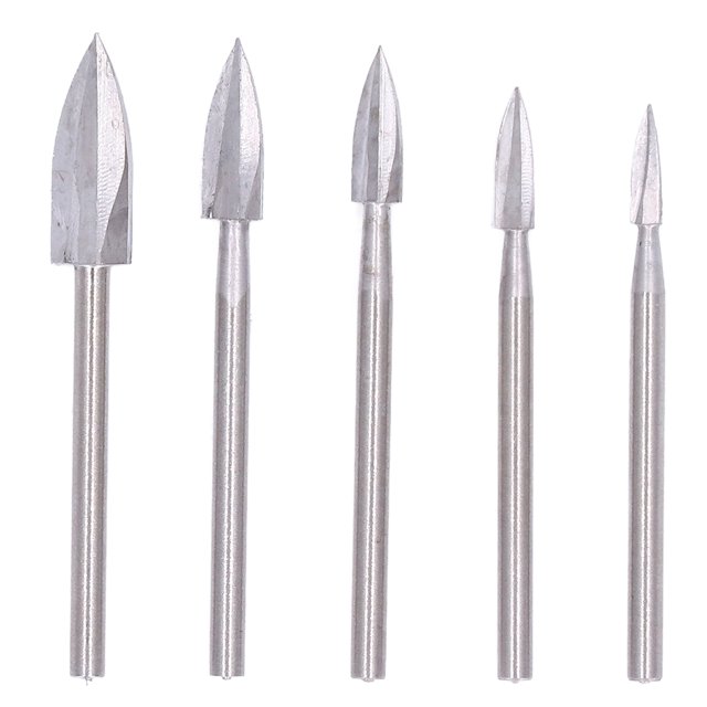 3 Flute Engraving Drill, Tricuspid Valve Design High Speed Steel Labor Saving Wood Carving Knife For Woodworking Projects For Model Making