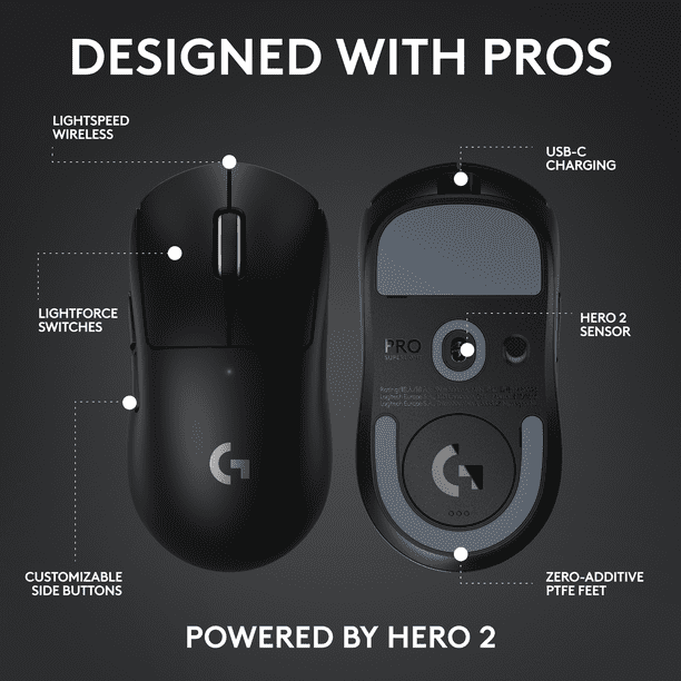 Logitech G PRO X SUPERLIGHT 2c wireless gaming mouse, 51 g pro