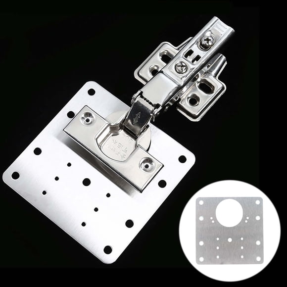 Stainless Steel Cabinet Hinge Repair Plates, Thickened Side Plates, Reinforcement Artifacts, Easy Installation, for Kitchen/Bathroom, Door Hinge Support, Durability Enhancement Hzhnb