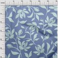 thumbnail image 3 of oneOone Velvet Blue Fabric Floral Magnolia Sewing Craft Projects Fabric Prints By Yard 58 Inch Wide, 3 of 4