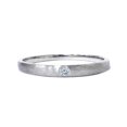 thumbnail image 2 of Bague de Promesse Brossée en Diamant en Or Blanc 14 K, 2 of 3