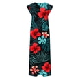 thumbnail image 4 of Mceream Robes d'Été pour Femmes Grande Taille2026 Col Rond Ample Fendue Sans Manches Robes Soleil Décontractées Longues Fluides Infroissables Plage Voyage Vacances Vêtements Multicolore P, 4 of 6