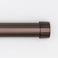 thumbnail image 1 of Better Homes & Gardens 1" Plated Oil Rubbed Bronze Cap Adjustable Single Curtain Rod Set, 42"-120", 1 of 9
