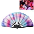 thumbnail image 4 of Binwennn Rainbow Paper for Kids Hand Held Fans for Boys Boots On The Ground Fan Large Ho Lographic Folding Handheld Fan For Line Dancing Ir Idescent Clack Hand Fan Rave Fans Foldable Craft Holding La, 4 of 7