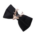 thumbnail image 3 of Men's Velvet Bow Tie Christmas Elk Design Decorative Accessory Black, 3 of 8