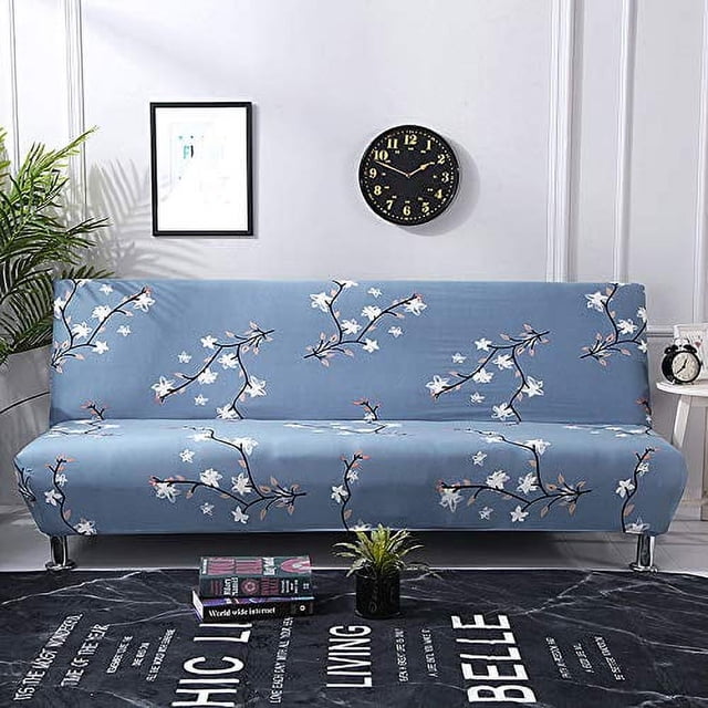 CHOK 2024 Futon Slipcover Armless Sofa Cover Stretch Sofa Bed Slipcover Protector Elastic