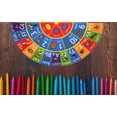 thumbnail image 2 of KC Cubs Playtime Collection ABC Alphabet, Numbers and Shapes Educational Learning & Game Round Circle Area Rug Carpet for Kids and Children Bedrooms and Playroom, 2 of 5